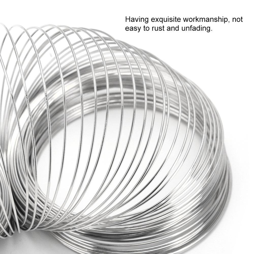 100pcs 55mm Diameter Memory Steel Wire Metal Material Spiral Jewelry Wire  DIY Jewelry Making