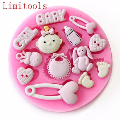 Siliconen mal baby shower partij 3D voor taart decoreren siliconen mal fondant cakevormen gereedschap