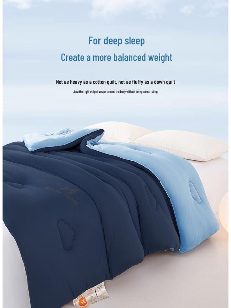 Knitted Cotton Cloud Quilt: Deep Sleep, Warm & Soft for All Seasons