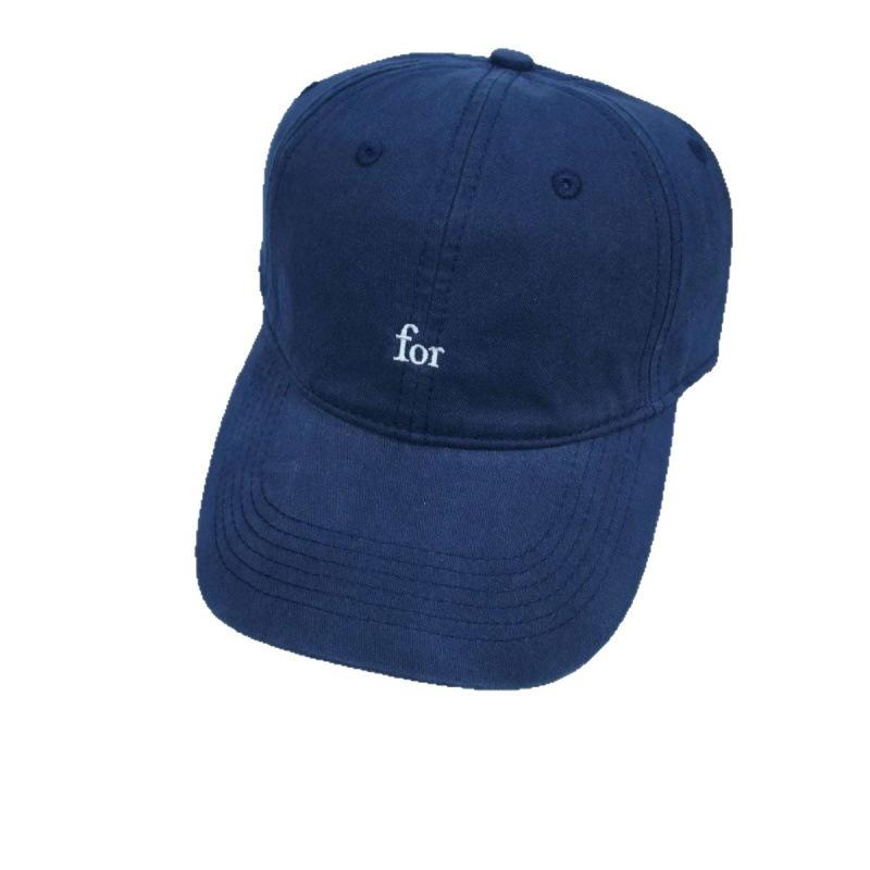 Fashion Hat Simple Letter Embroidery Pink Baseball Cap Female Korean Version Versatile Big Head Circumference Soft Top Hat Wide Brim Peaked Hat Tide