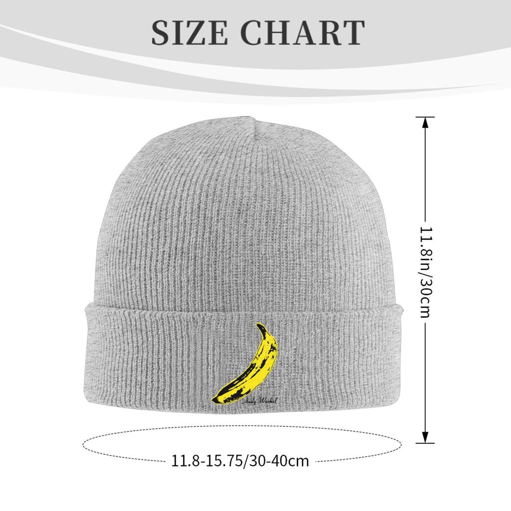 Andy Warhol Sunset Cat Cattle Banana Warm Knitted Cap Winter Knit Bonnet Hat Skullies Beanies Hip Hop Caps for Unisex
