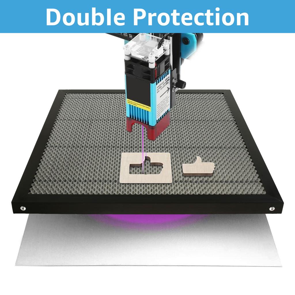 Waben-Laserbett 400x400mm Stahlwaben-Arbeitstisch für Lasergravierer Schneidezubehör Schnelle Wärmeableitung
