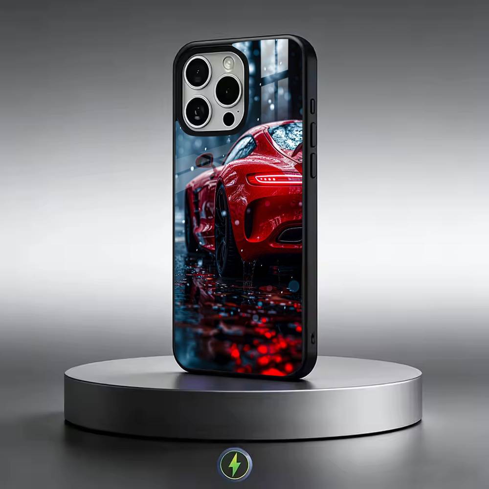 Blue Red Cars M3 M4 Phone Case For iPhone17,16,15,14,13,12,11 Plus,Pro Magnetic with Magsafe Wireless Charging