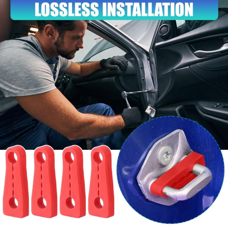 4Pcs Door Lock Sound Deadener Damper Soundproofing Quiet Buffer Car Part Damping Protector Cushion