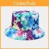 Tie Dye Printed Fisherman Hat With Sun Protection For Casual Outdoor Wear