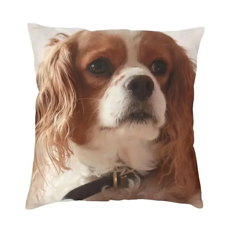 Cavalier King Charles Spaniel Luxury Pillow Cover Home Decorative Dog Animal Cushions For Sofa Double Sided Print Chair Cushion
