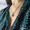 Серебряная подвеска с агатом 1.017ct, фианитами (2208235)