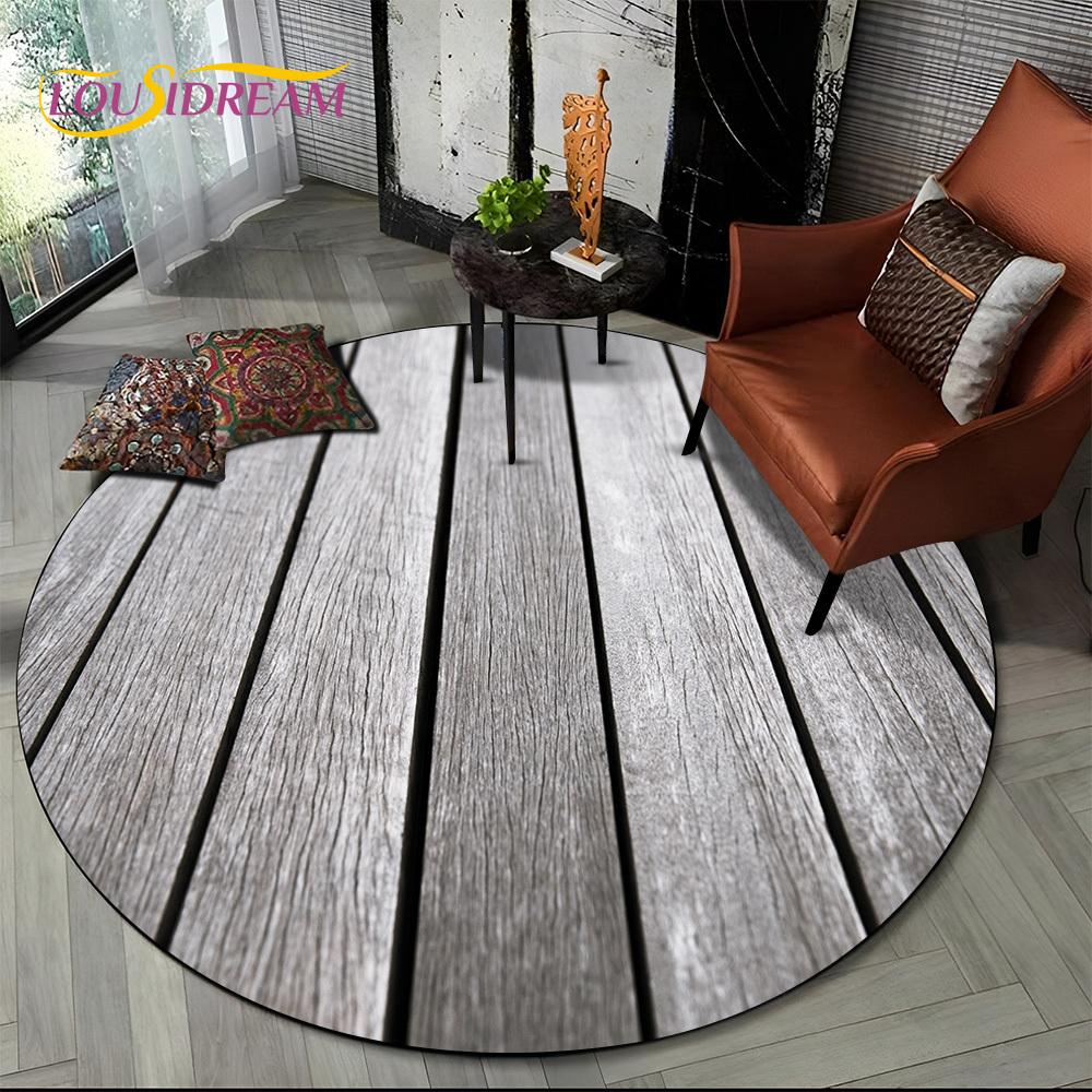 

Latest 3D Color Wood Grain Lines Round Area Rug,Carpet Rug for Living Room Bedroom Sofa Child Playroom Decor,pet Non-slip Gift Diameter 60cm