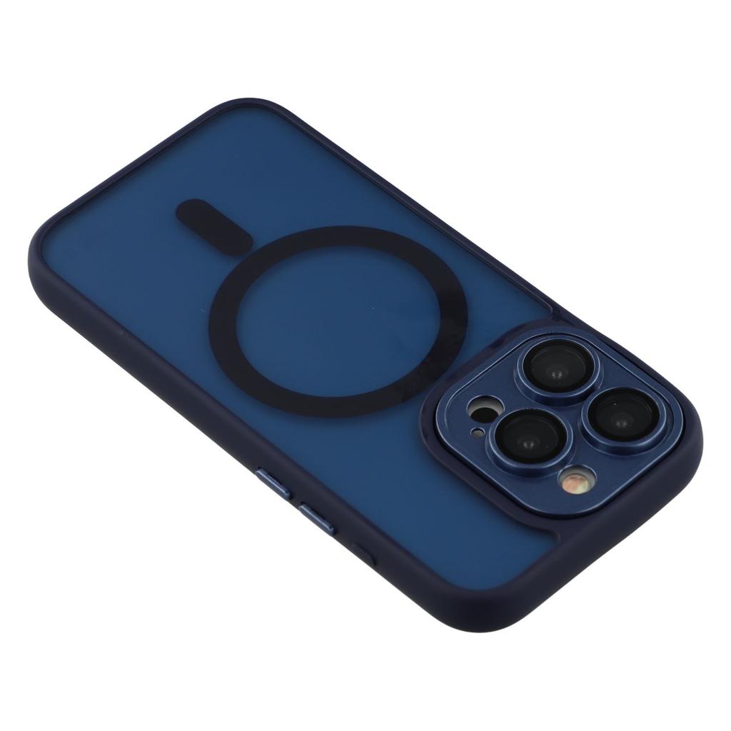 For iPhone 13 Pro Case Compatible with MagSafe PC+TPU Matte Phone Cover with Glass Lens Film