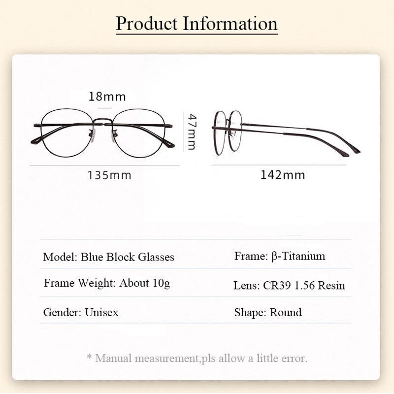 Anti Blue Rays  Prescription Glasses Unisex 0.00 -2.00 -4.00 -6.00