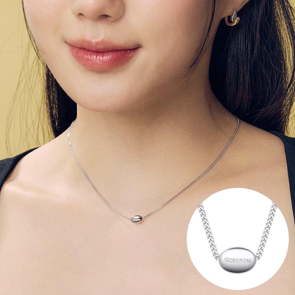 [Rosemont] Silver Essential Chain Necklace Polka Ra25B13J