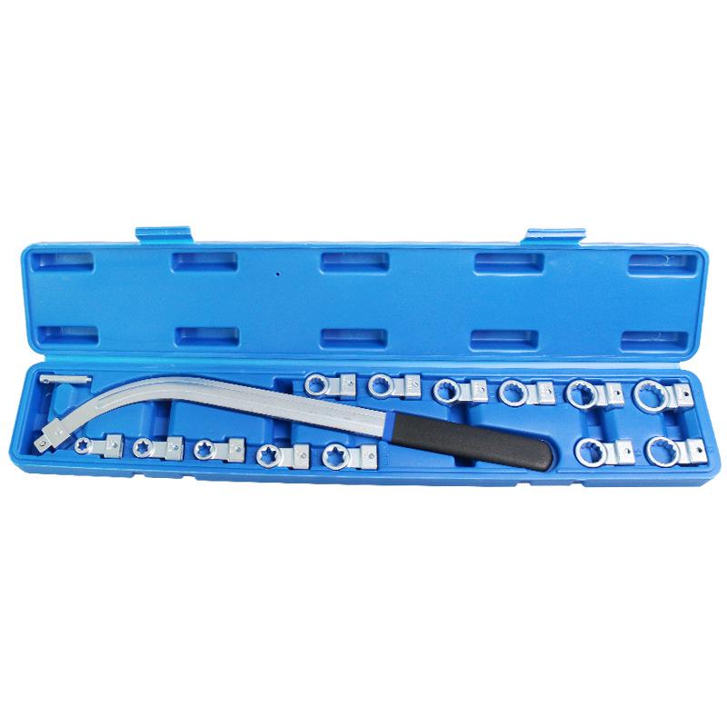 15-Piece Adjustable Engine Belt Wrench and Pulley Tensioner Tool Set for Auto Repair