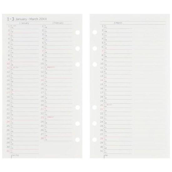 Maruman Notebook System Refill 2027 Bible Data Plan Weekly 6 Holes DP176-27 Starts January