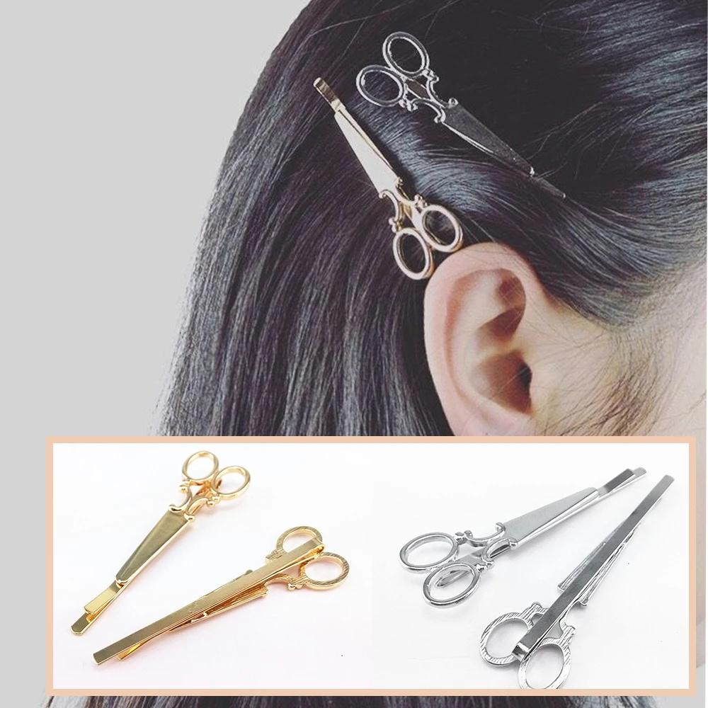 1pc Creative Scissors Shape Hairpins Personality Bridal Barrettes Side Clip For Women Wedding Hair Accessories Hair Clip