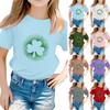 St. St. Patrick's Day Kleinkind Mädchen Junge T-Shirts Kinder Oberteil Jungen und Mädchen Bedrucktes Kurzarm-T-Shirt