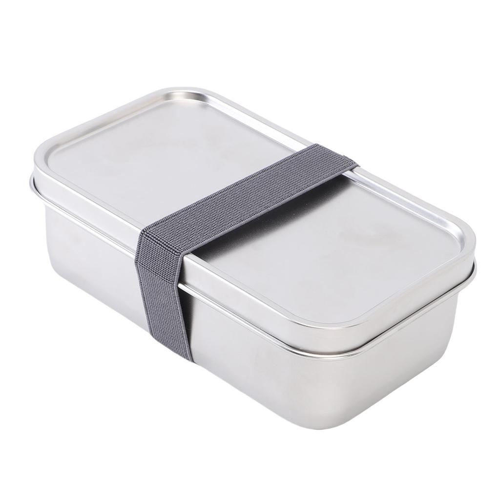 Lunchbox 304 Edelstahl Tragbarer Lunchbehälter mit Riemen für Büro Schule Picknick