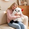 Plush Ghost Toy Soft Stuffed Animal Plushie with Devil Horns and Embroidered Face for Kids and Collectors Halloween Gift