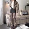 Pleated Woolen Safety Shorts Skirt with Zipper: Solid Color A-Line Hip-Hugging Skirt for Autumn/Winter