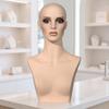 Mannequin Head with Shoulders Realistic Display Bust Sturdy for Jewelers