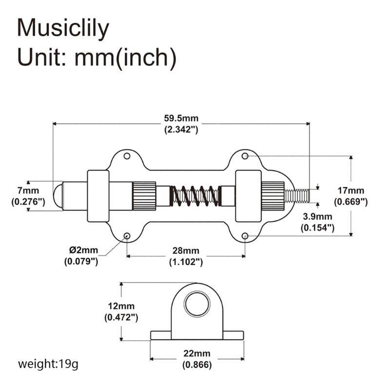 Brass Tremolo Stabilizer Guitar Tremolo Stopper Stabilizing Device Arming Adjuster for Electric Guitar Accessory