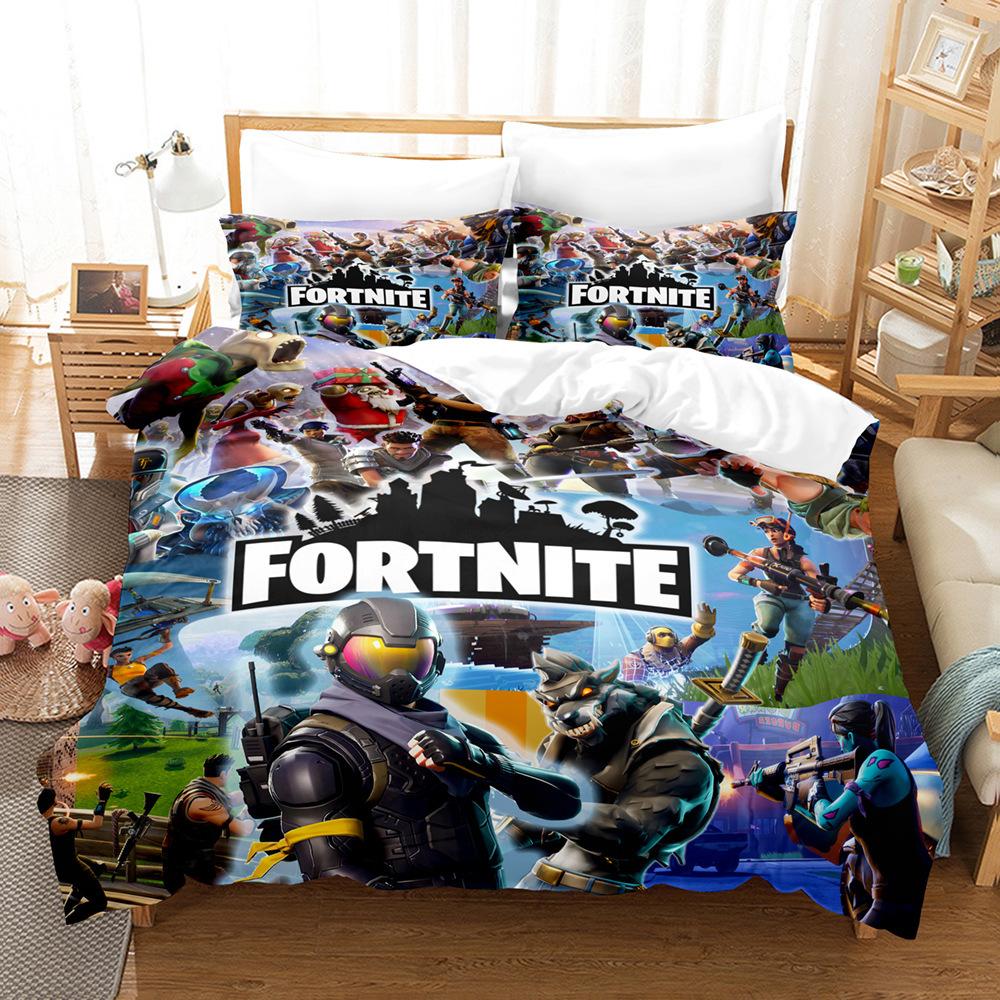 Juego DE cama DE dibujos animados 3D DE Anime, edredón DE fibra ultrafina y funda DE almohada, tamaño completo, secado rápido, decoración del hogar, AU/US/UK/DE