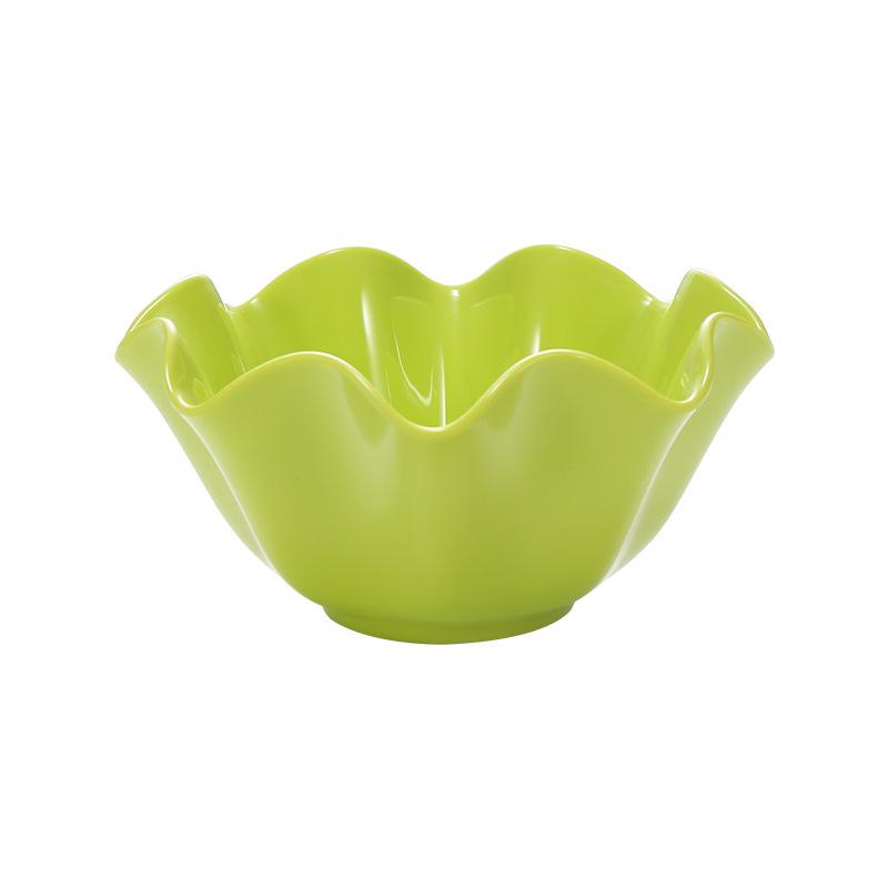 Rotating Lace Edge Melamine Vegetable Skewer Hot Pot Bowl - Commercial Plastic Salad & Tableware Bowl