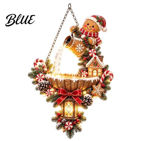 Dreamy Winter Party Ornament Christmas Garden Lantern Magic Pouring Light Hanging Ornament LED Warm Reusable Decor Glow Lighted Santa Snowman
