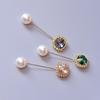 Classic Flowers Brooches New Long Crystal Needle Circular Pins Female Personality Elegant Brooch Car