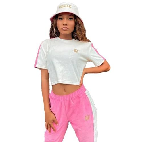 SikSilk Dámské/Dámské Velurové Krátké Tričko