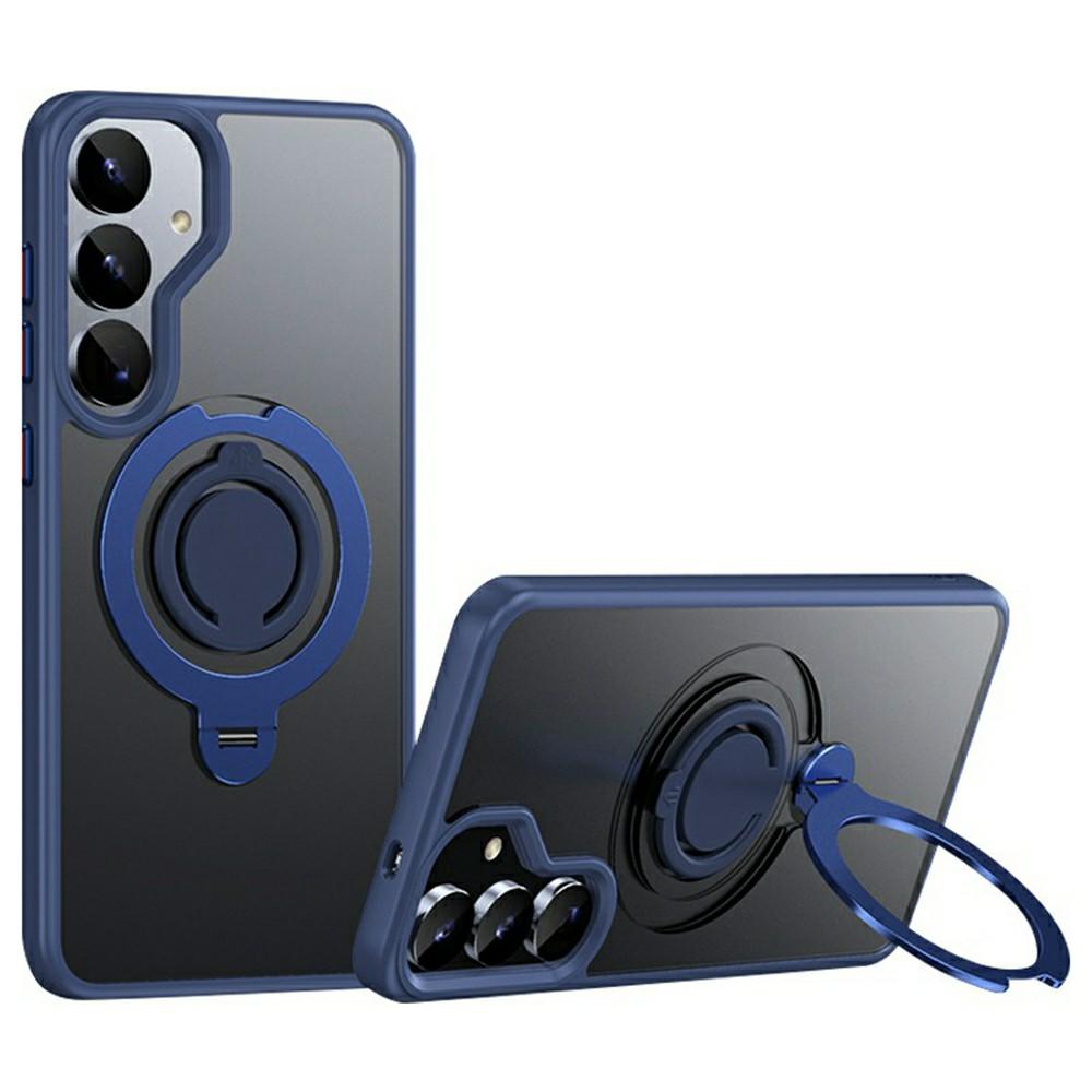 For Samsung Galaxy S25+ Case Compatible with MagSafe Kickstand Matte PC+TPU Phone Cover with Silicone Ring