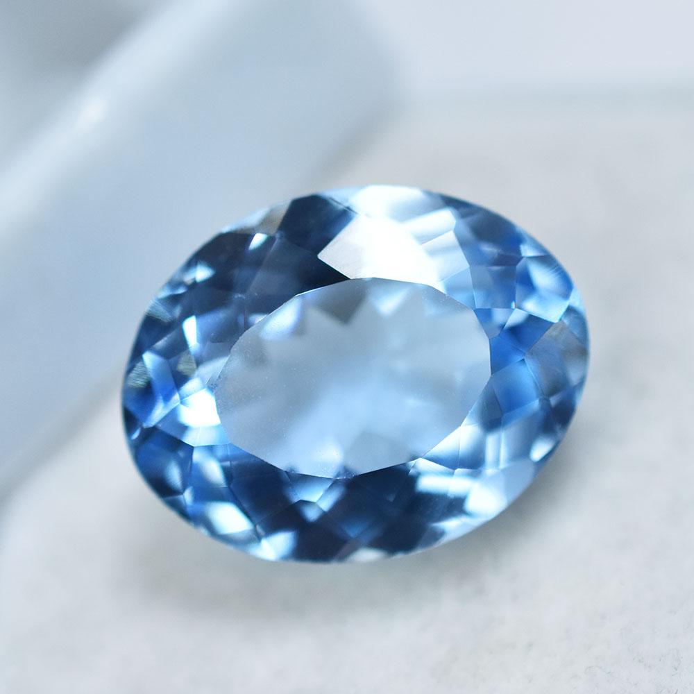 AAA+ 9.9 Ct Oval Cut Natural Gemstone Certified Blue Sapphire Gemstone