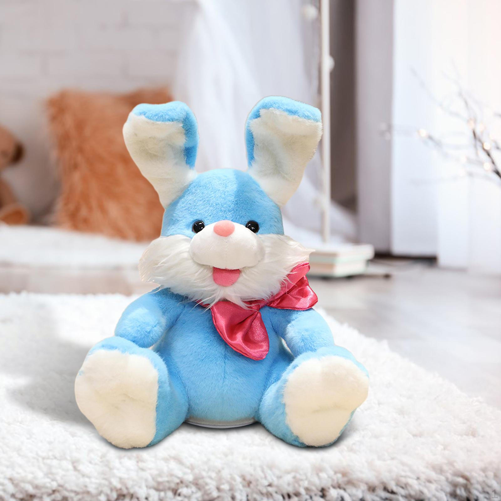 

Плюшева іграшка-кролик з електронними функціями, для дітей та освіти синій