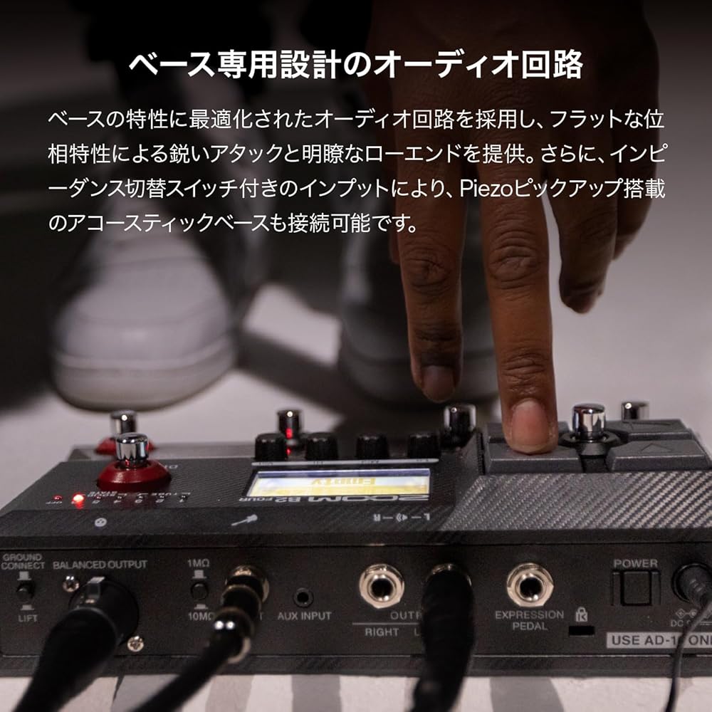 ZOOM Bass Multi Effector B2 FOUR IR Equipped 11 Preamp Model 82 Bass Effect USB Audio Interface B...