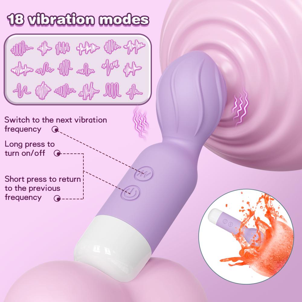 Mini AV Vibrator for Women Clitoris Stimulator Nipple G Spot Dildo Female Body Massage Vibrating Masturbation Adult Sex Toys