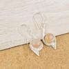 Peach Moonstone Gemstone Jewelry, 925 Solid Sterling Silver Earrings, Handmade Meditation Earrings For Wedding Gift