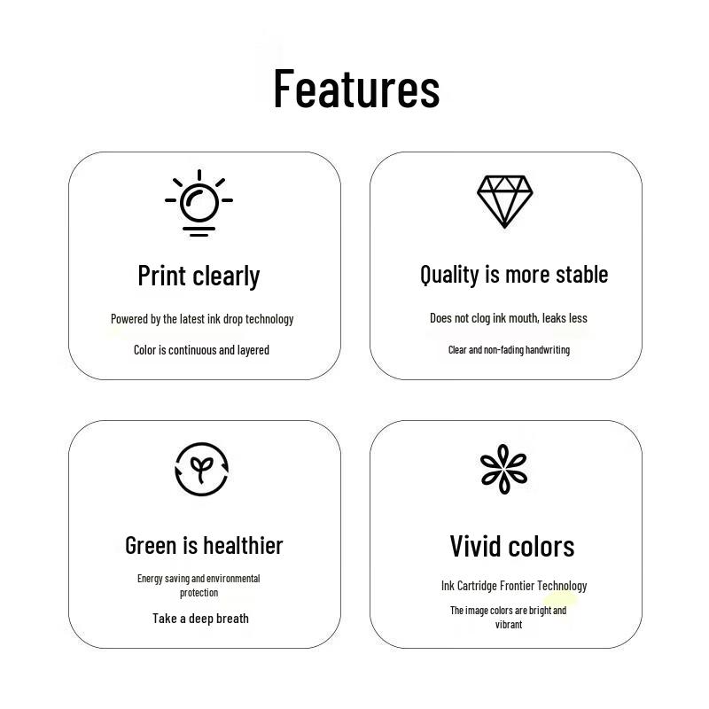 Qijifeng 711 Compatible 4-Color Ink Cartridge Set for HP Plotters