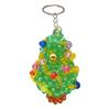 Decorative Bead Art for Home Christmas Tree Keychain, Faux Crystal Beaded Xmas Pendant, Decoration Hanging 3D Holiday Key Ring Charm Accessory