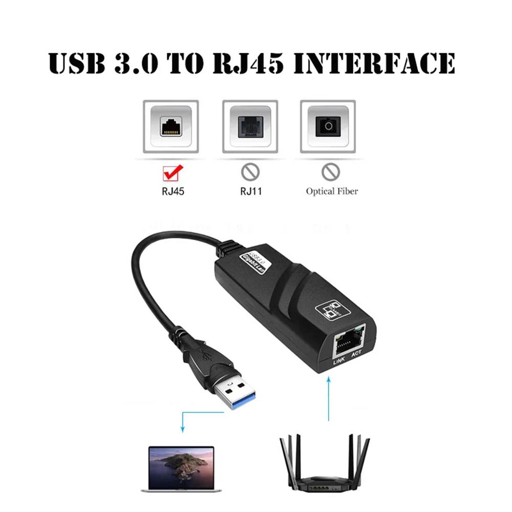 1000Mbps Type C USB 3.0 Wired Network Card USB To Rj45 Lan Ethernet Adapter Converter Gigabit for TV Box PC Laptop MacBook Win 7