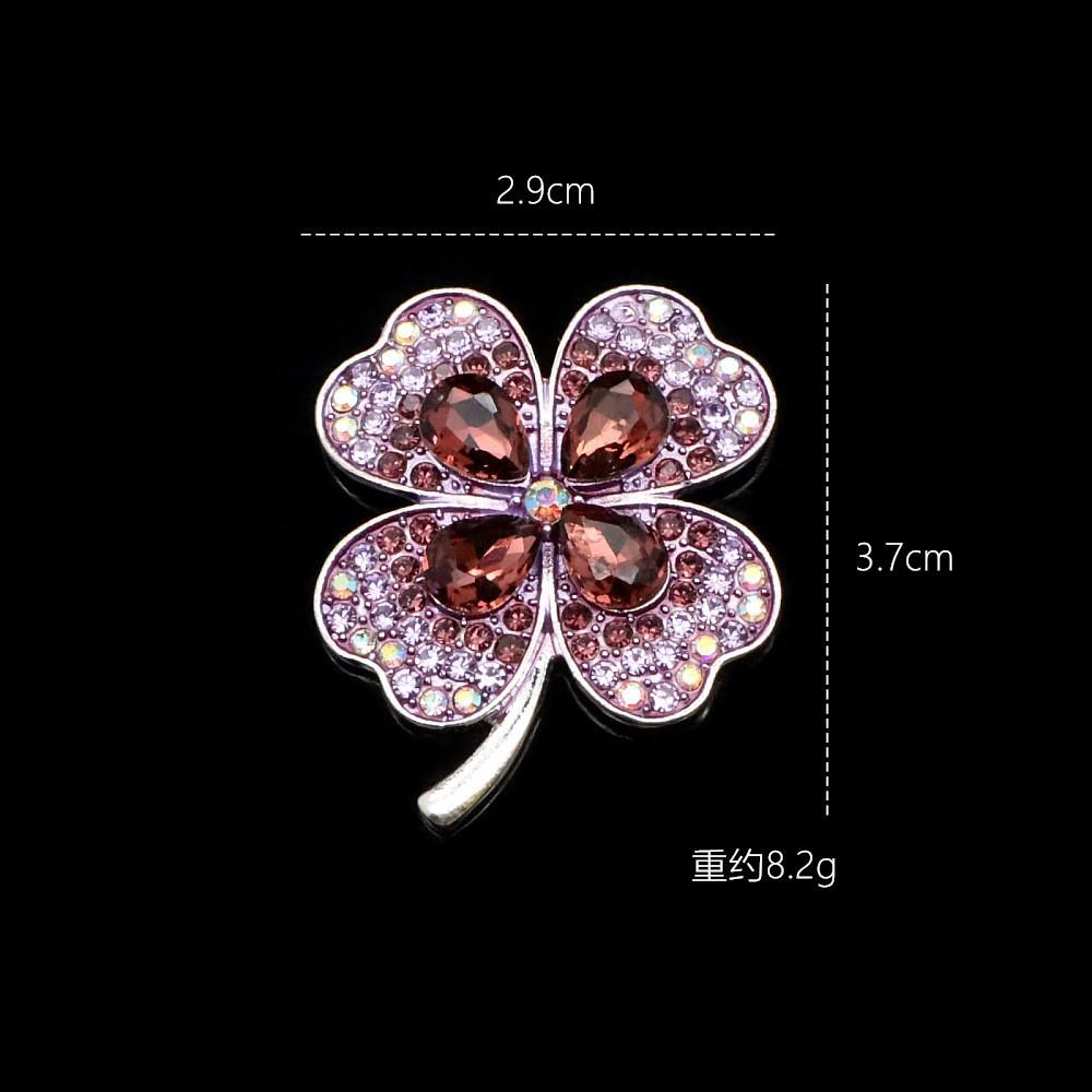 

Новая сверкающая литературно-художественная брошь-клевер с четырьмя лепестками в форме веера для женского высококлассного корсажа, темпераментный аксессуар-булавка для костюма для подарков розы красного