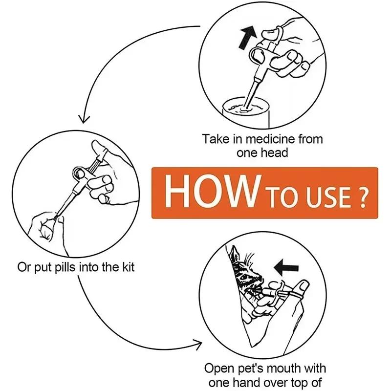 Pet Medicine Feeder Cats Dogs Push-type Pill Applicator Milk Tube Feeder Deworming Syringe Injection Tool Dog Accessories
