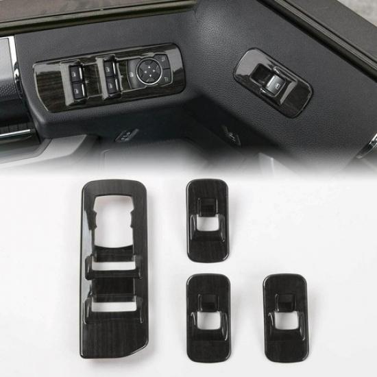 Car Window Lift Switch Panel Decoration Frame Cover Trim for Ford F150 2015-