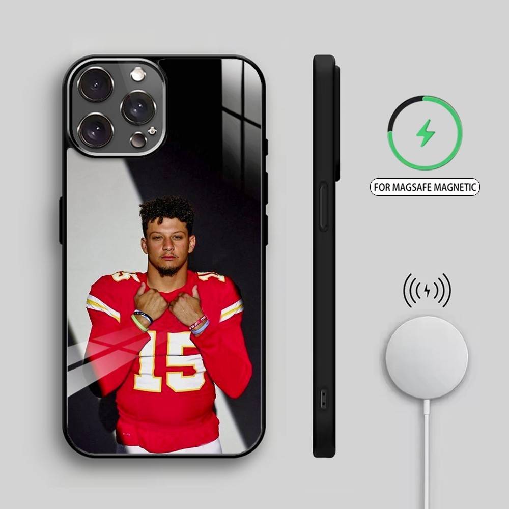 P-Patrick Mahomes Phone Case For iPhone17,16,15,14,13,12,11 Plus,Pro Max Magnetic For Magsafe Wireless Charging iPhone17Pro