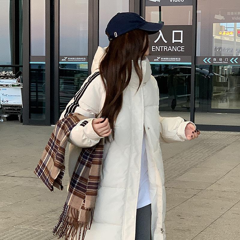 Women's long cotton-padded clothing winter new jacket loose fashion versatile cotton-padded clothing thickened cotton-padded jacket hooded