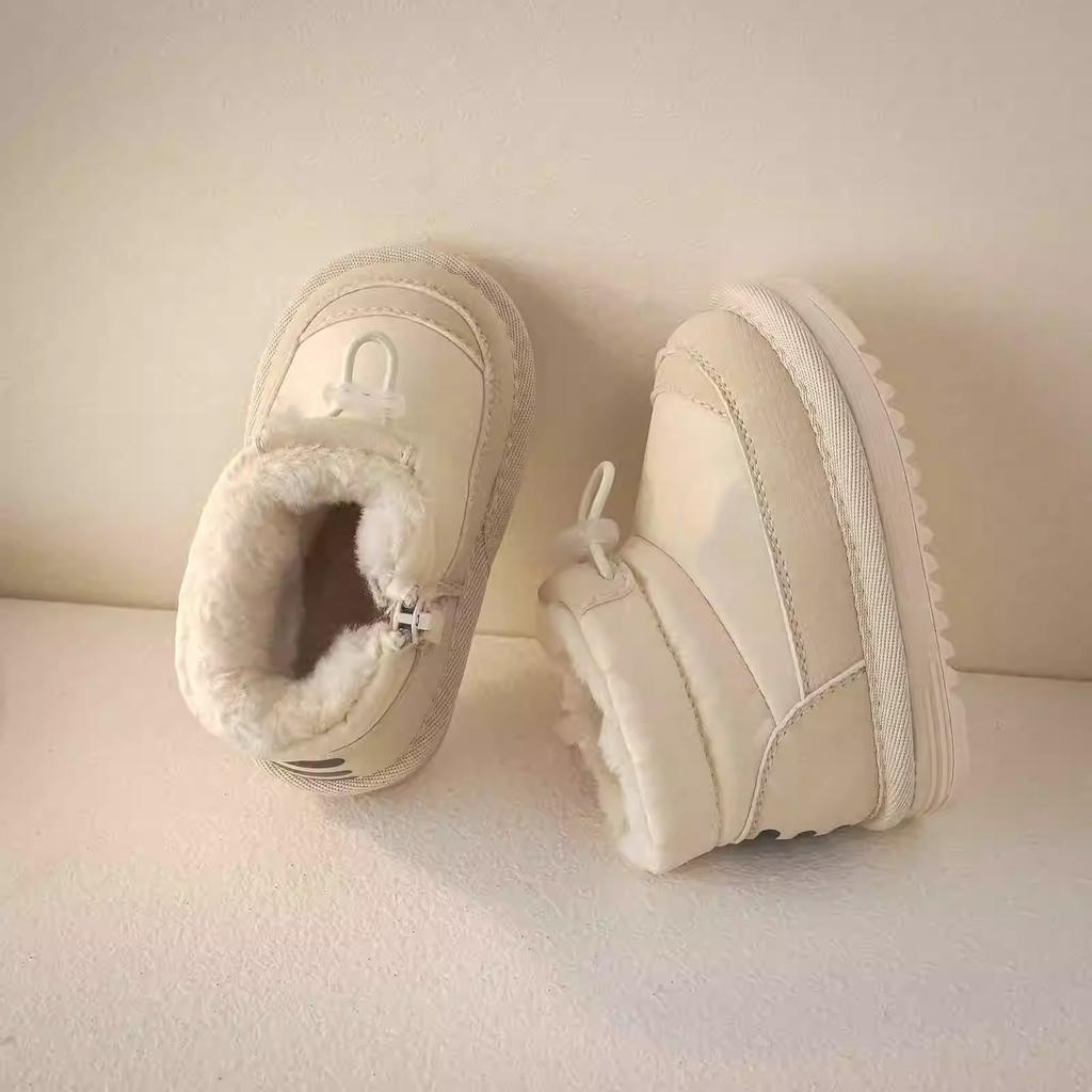 Children's Snow Boots With Fleece Thickened, Soft-Sole, Warm, Waterproof Cotton Boots For Boys And Girls