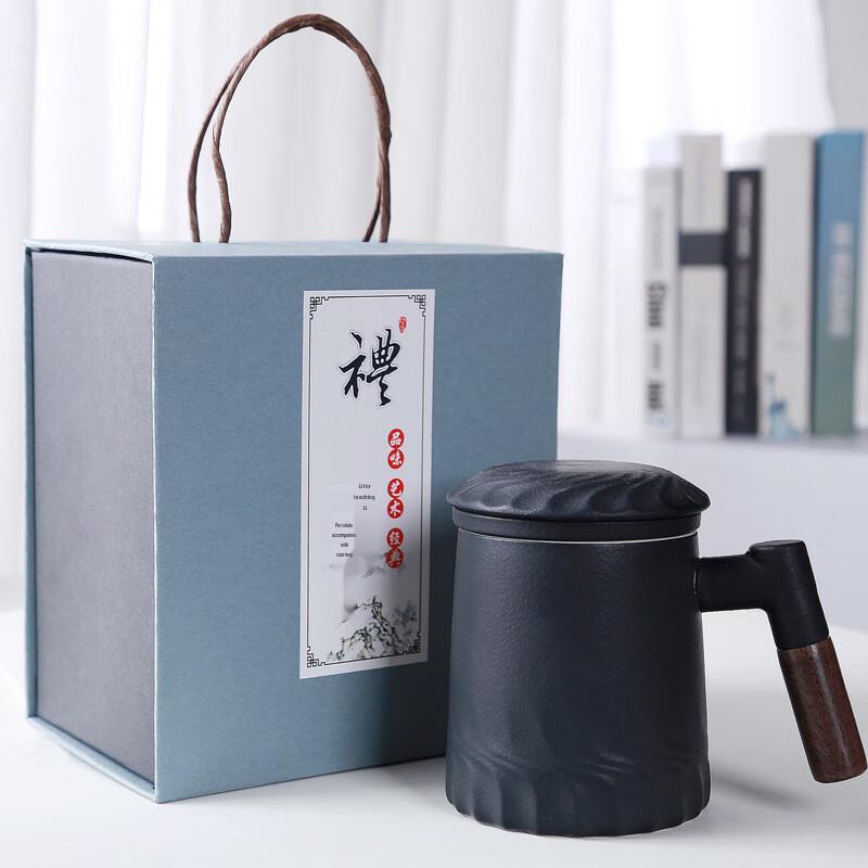 Cha Xun Creative Ceramic Tea Mug with Lid & Filter