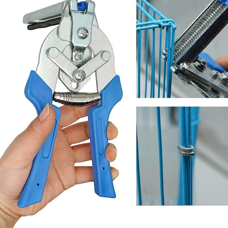 Set clește greu pentru coteț de porci cu cuie tip M Kit de scule multifuncțional pentru cuști de animale Include 600 de clipsuri pentru garduri, tapițerie și instalarea cuștilor de sârmă