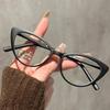 New Cat Eye Frame Anti-blue Light Flat Light Mirror Fashionable High-end Personalized Glasses Frame JH3093