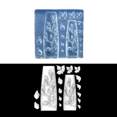 3D Schnitzblume Nagelkunst Form Silikonvorlage für DIY Florale Resin Designs und Kreative Nageldekorationen