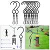 10 Degree Rotate Swivel Hooks Clips Metal S Hook Hanger for Solar Lights