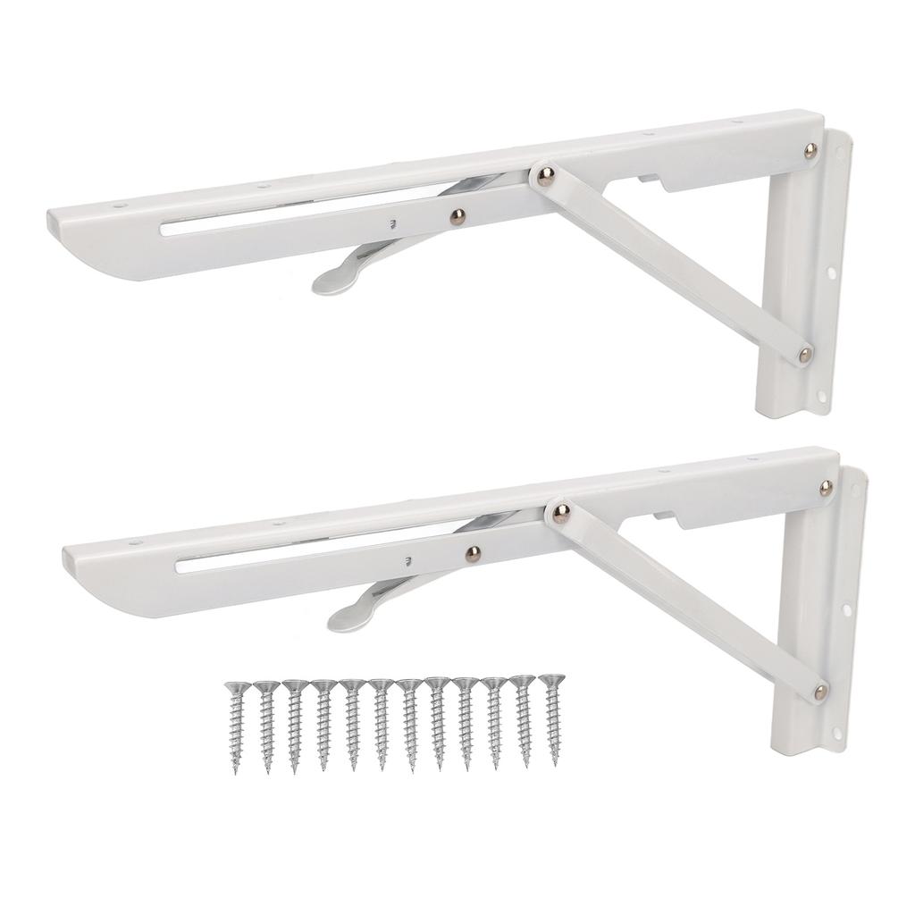 2pcs Folding Table Bracket Wall Mounted Collapsible Shelf Bracket 34cm 13.39in for RV Boat